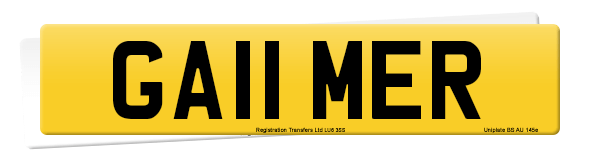 Registration number GA11 MER